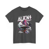 Aliens Exist UFO Graphic Unisex Heavy Cotton Tee Sci Fi Streetwear T Shirt Extraterrestrial Space Alien Design