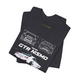 White Track Racing Blueprint Artwork Unisex Heavy Cotton Tee High Performance Inspired Streetwear Graphic Shirt For Car Lovers And Speed Enthusiasts