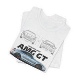 Silver Grand Tourer Coupe Artwork Unisex Heavy Cotton Tee High Performance Inspired Streetwear Graphic Shirt For Car Lovers And Modern Automotive Art Fans