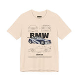 Blue Track Ready Performance Coupe Artwork Unisex Heavy Cotton Tee High Speed Racing Inspired Streetwear Graphic Shirt For Car Enthusiasts And Motorsport Art Fans