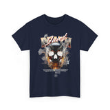 Death Silence Skull Fire Graphic Unisex Heavy Cotton Tee Gothic Horror Streetwear Bold Vintage Dark Flame Skull T Shirt