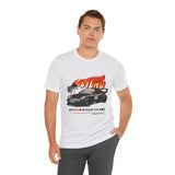 Black Widebody Turbo Racing Car Graphic Unisex Heavy Cotton Tee Streetwear Speed Culture Shirt for Car Enthusiasts
