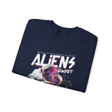 Aliens Exist UFO Graphic Unisex Heavy Blend Crewneck Sweatshirt Sci Fi Streetwear Alien Space Pullover