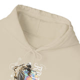 Sculptural Future Statue Art Graphic Unisex Heavy Blend Hooded Sweatshirt Cosmic Greek Goddess Abstract Bold Streetwear Hoodie