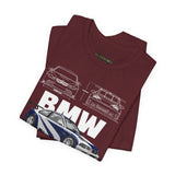 Blue Track Ready Performance Coupe Artwork Unisex Heavy Cotton Tee High Speed Racing Inspired Streetwear Graphic Shirt For Car Enthusiasts And Motorsport Art Fans