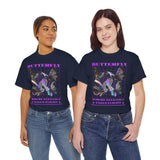 Butterfly Holographic Graphic Black Unisex Heavy Cotton bT Shirt Where Elegance Takes Flight Aesthetic Trendy Streetwear Fashion Outfit