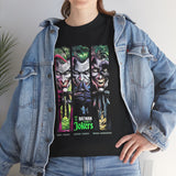 Three Chaos Faces Graphic T Shirt Dark Clown Villain Comic Style Streetwear Unisex Oversized Aesthetic Statement Tee