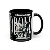 Heavenly Bond Accent Coffee Mug 11oz 15oz Angel And Lion Statue Spiritual Artistic Graphic Ceramic Cup Bold Motivational Streetwear Inspired Fashion Drinkware