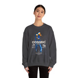 Cosmic Catalyst Unisex Heavy Blend Crewneck Sweatshirt Futuristic Sci Fi Space Astronaut Graphic Pullover Cyberpunk Streetwear Bold Galaxy Design Alpha Mindset Fashion