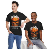 Wildfire Skull Flames Unisex Heavy Cotton Tee Gothic Inferno Graphic Bold Streetwear Motivational Statement T Shirt