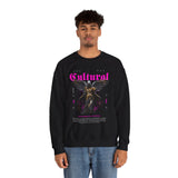 Cultural Angel Statue Graphic Unisex Heavy Blend Crewneck Sweatshirt Gothic Streetwear Aesthetic Bold Artistic Pullover Fashion