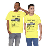Japanese Performance Coupe Skyline Inspired Unisex Streetwear Tee High Speed Racing Car Graphic Shirt JDM Culture Drift Style Automotive Art Design For Car Lovers Urban Fashion