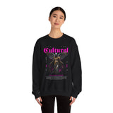 Cultural Angel Statue Graphic Unisex Heavy Blend Crewneck Sweatshirt Gothic Streetwear Aesthetic Bold Artistic Pullover Fashion