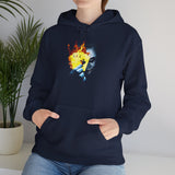 The Jocker Burning Aces Unisex Hoodie Fiery Gothic Streetwear Bold Dark Art Pullover for Risk Takers, Gamers, and Fearless Creative Souls