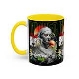 Wicked Supreme Accent Coffee Mug 11oz 15oz Statue Art Graphic Cup Supreme Inspired Streetwear Bust Design Bold Daily Motivation Ceramic Gift Drinkware