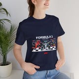 Formula 1 High Performance Triple Racing Machines Unisex Heavy Cotton Tee Dynamic Motorsport Inspired Streetwear Graphic Shirt for Speed Lovers and Premium Casual Style