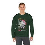 Blessed Praying Hands Floral Christian Graphic Unisex Heavy Blend Crewneck Sweatshirt Faith Inspired Religious Streetwear Bold Motivational Pullover