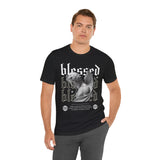 Blessed Angel Statue Graphic Unisex Jersey Short Sleeve Tee Gothic Streetwear Aesthetic Spiritual Bold Artistic Fashion T Shirt