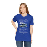Silver Blue Street Racing Artwork Unisex Heavy Cotton Tee High Performance Inspired Graphic Shirt For Car Lovers And Urban Streetwear Fans