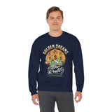 Golden Dreams Silver Reality Money Graphic Unisex Heavy Blend Crewneck Sweatshirt Hustler Motivational Dollar Cash Streetwear