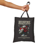 Heavens Hallucinations Cotton Canvas Tote Bag Artistic Floral Graphic Bold Streetwear Inspired Design Durable Eco Friendly Everyday Carry Bag for Books Groceries Travel Gift