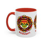 Kathakali Accent Coffee Mug 11oz 15oz Kerala India Classical Dance Art Face Ceramic Cup Cultural Heritage South Indian Folk Design Traditional Festival Gift