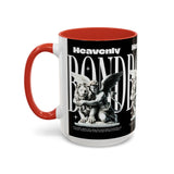 Heavenly Bond Accent Coffee Mug 11oz 15oz Angel And Lion Statue Spiritual Artistic Graphic Ceramic Cup Bold Motivational Streetwear Inspired Fashion Drinkware