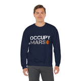 Mars Exploration Unisex Crewneck Sweatshirt Futuristic Space Adventure Graphic Cozy Sci Fi Design Inspirational Streetwear Perfect Gift for Space Lovers and Dreamers