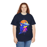 Ballena Cosmic Whale Art Unisex Heavy Cotton Tee Vibrant Geometric Ocean Design Premium Streetwear T Shirt Bold Marine Life Artwork Soft Comfortable Fit Perfect Gift for Nature Lovers and Creative Dreamers