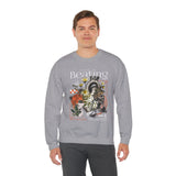 My Heart Is Beating Floral Anatomy Collage Unisex Heavy Blend Crewneck Sweatshirt Vintage Abstract Graphic Bold Artistic Streetwear Pullover