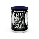 Heavenly Bond Accent Coffee Mug 11oz 15oz Angel And Lion Statue Spiritual Artistic Graphic Ceramic Cup Bold Motivational Streetwear Inspired Fashion Drinkware