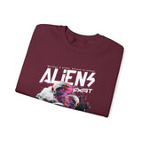 Aliens Exist UFO Graphic Unisex Heavy Blend Crewneck Sweatshirt Sci Fi Streetwear Alien Space Pullover