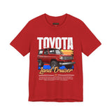 Toyota Land Cruiser Classic Off Road SUV Inspired Illustrated 4x4 Adventure Graphic T Shirt Vintage Overland Utility Vehicle Automotive Streetwear Rugged Travel Lifestyle Gift For SUV Enthusiasts