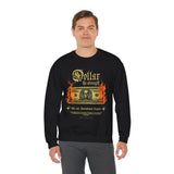 Dollar The Strength Burning Money Legacy Unisex Heavy Blend Crewneck Sweatshirt Gothic Flames Graphic Bold Motivational Streetwear Pullover