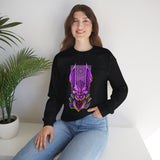 Bills Samurai Unisex Heavy Blend Crewneck Sweatshirt Futuristic Neon Japanese Warrior Design Bold Cyberpunk Streetwear Aesthetic Artistic Fleece Wearable Art for Creators Dreamers and Anime Lovers