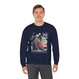 Sculptural Future Statue Art Graphic Unisex Heavy Blend Crewneck Sweatshirt Cosmic Greek Goddess Abstract Streetwear Pullover