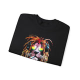 Rasta Lion Unisex Heavy Blend Crewneck Sweatshirt Reggae Inspired Bold Artistic Lion Headphones Design Jamaican Streetwear Symbol of Strength Rhythm and Chill Freedom by KLASSORO