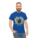 Destiny Fearless Pursuit of Happiness Unisex Heavy Cotton Tee Gothic Skeleton Hands Globe Graphic Streetwear Bold Motivational T Shirt