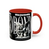 Heavenly Bond Accent Coffee Mug 11oz 15oz Angel And Lion Statue Spiritual Artistic Graphic Ceramic Cup Bold Motivational Streetwear Inspired Fashion Drinkware