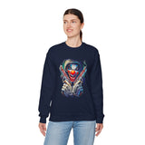 Fearless Grin Street Clown Sweatshirt Premium Urban Graphic Crewneck Streetwear Power Statement Design For Alpha Confidence And Bold Mindset