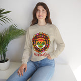 Unisex Kathakali Crewneck Sweatshirt Heavy Blend Pullover Kerala Traditional Dance Art Graphic Indian Culture Onam Festival Malayalam Heritage Design