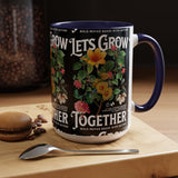 Heart Flower Accent Coffee Mug Bold Anatomical Heart Floral Design Motivational Ceramic Cup Empowering Symbol of Love Strength and Vitality Perfect Gift for Coffee Lovers Friends Birthdays Office Desk and Cozy Tea Moments