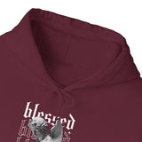 Blessed Angel Statue Graphic Unisex Heavy Blend Hooded Sweatshirt Gothic Streetwear Aesthetic Spiritual Bold Artistic Fashion Hoodie