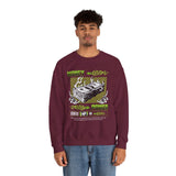 Money Power Unisex Heavy Blend Crewneck Sweatshirt Dollar Stack Neon Green Graphic Hustle Mindset Streetwear Motivational Pullover