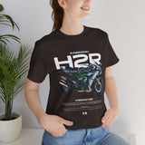 Kawasaki Ninja H2R Inspired Hyperbike Graphic Unisex Heavy Cotton Tee Streetwear Racing Style Motorcycle Art Shirt for Speed Lovers and Track Enthusiasts