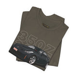 Black Widebody JDM Street Warrior Coupe Graphic Unisex Heavy Cotton Tee Retro Tuner Car Shirt