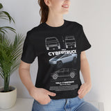 Futuristic Electric Pickup Blueprint Art Unisex Heavy Cotton Tee Bold Streetwear Graphic Shirt For Car Lovers And Tech Enthusiasts
