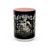 Cronus The Dark Sovereign Accent Coffee Mug 11oz 15oz Greek Mythology Statue Graphic Gothic Streetwear Bold Artistic Ceramic Cup