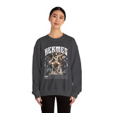 Hermes Greek Mythology Unisex Heavy Blend Crewneck Sweatshirt Ancient God of Communication and Travel Graphic Pullover