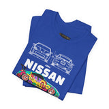 Nissan 240Z Illustrated Tee Donut Drift Car Inspired Graphic T Shirt Street Racing Art Tee JDM Style Automotive Streetwear Unisex Shirt for Car Lovers Drift Fans Racing Culture Outfit